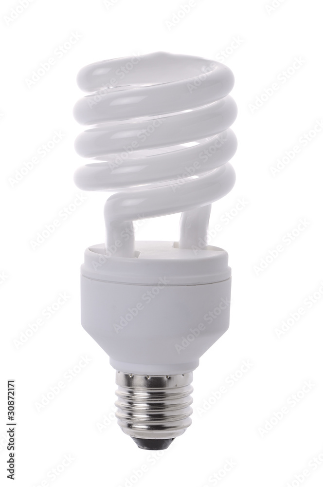 Energy saving lamp on a white background Energy saving lamp on a white background