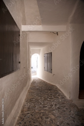 white corridor of Binibeca
