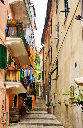 Cinque Terre, Italy - Narrow path in Riomaggiore