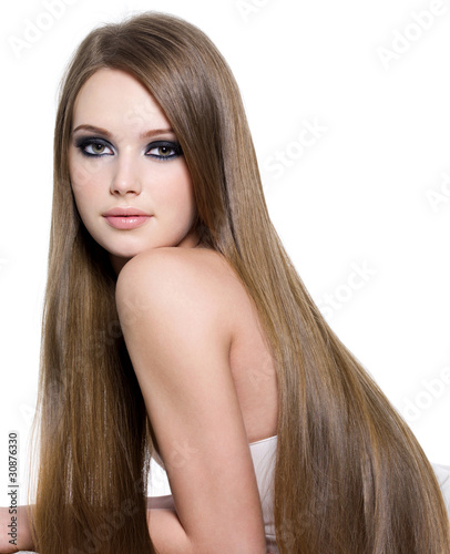 Sexy girl with beautiful long hair