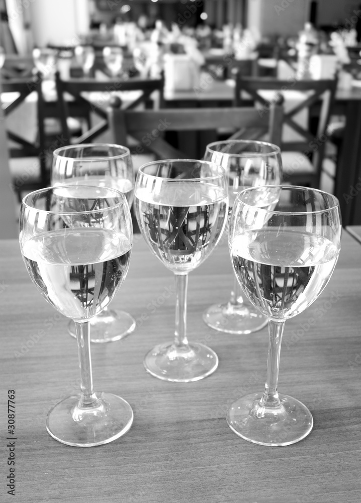 The glasses of water The glasses of water