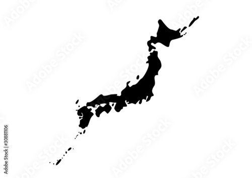 日本地図(モノクロ)