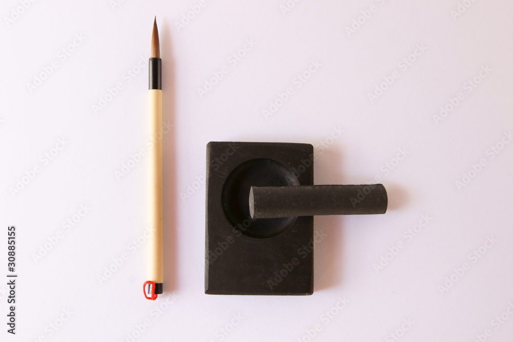 書道 筆 硯 墨 墨汁 Stock 写真 | Adobe Stock