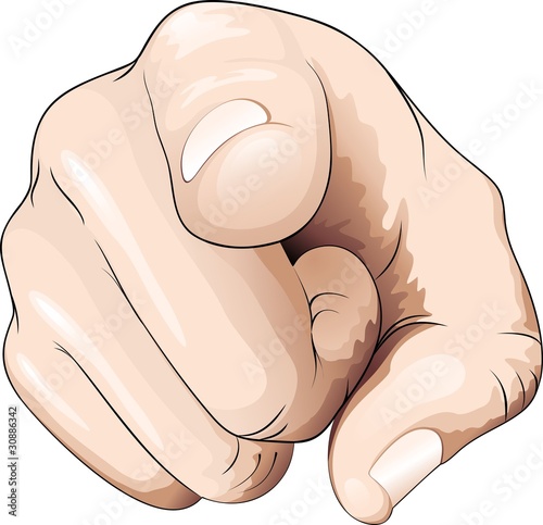 Mano e dito indica direzione-Hand and Finger Pointing Direction photo