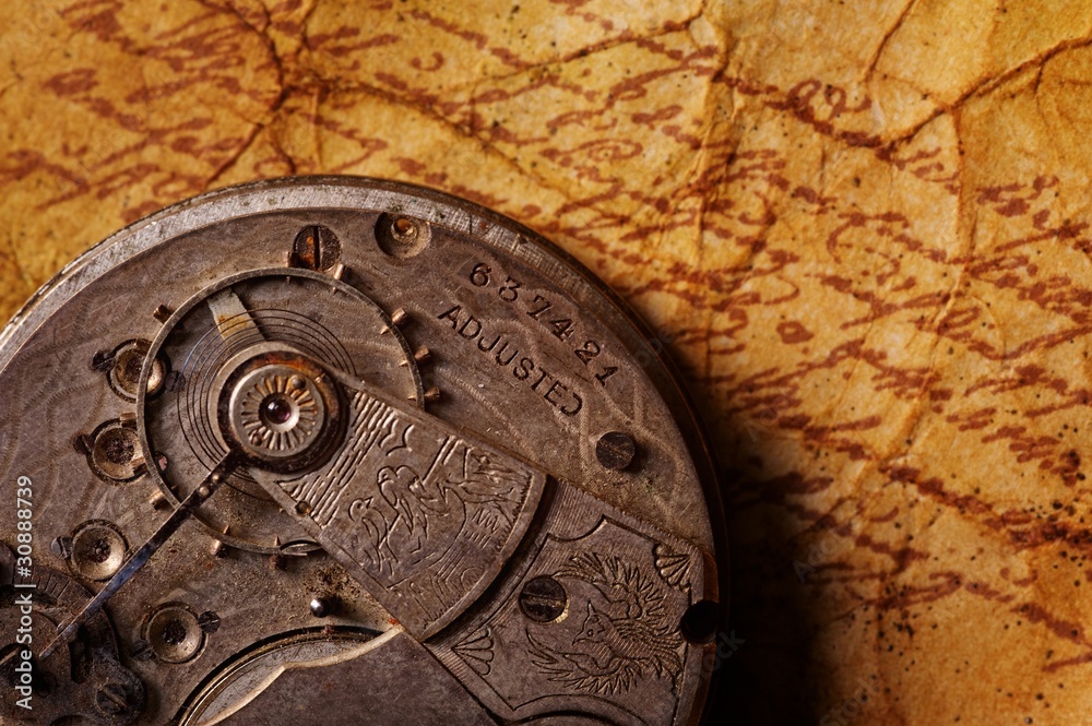 Naklejka premium Close-up of an ancient gears