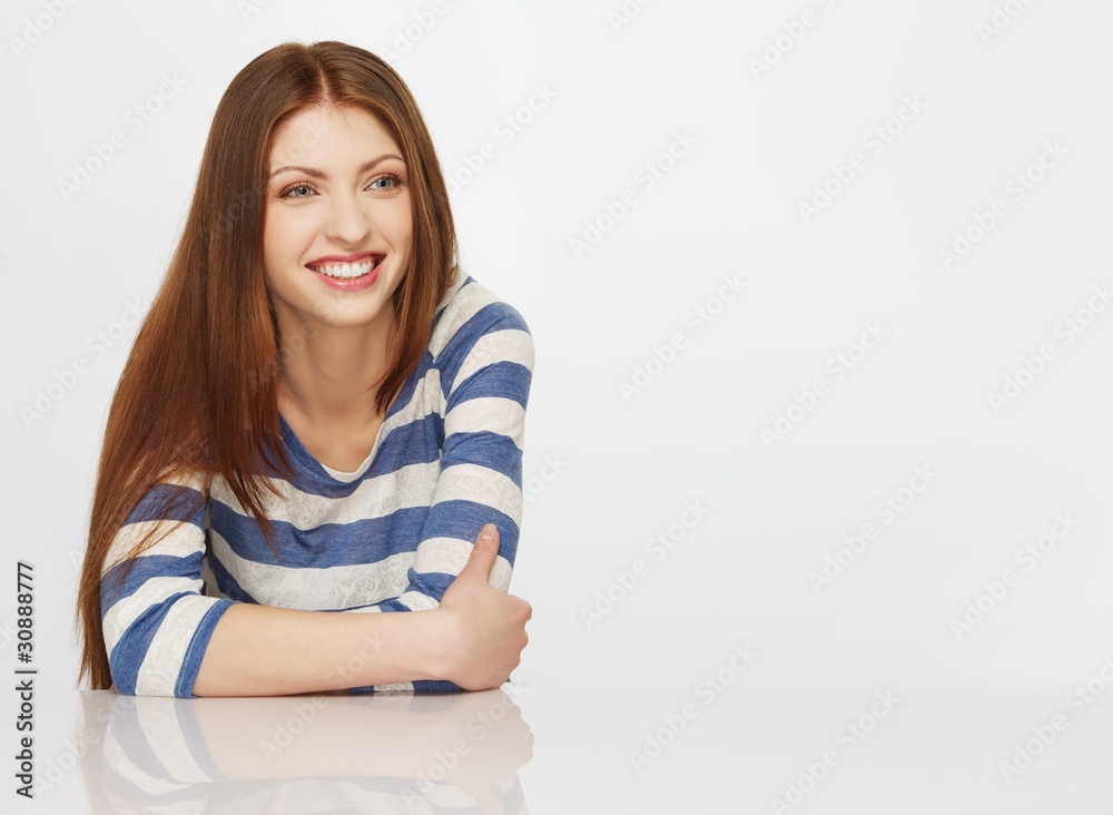 Beautiful brunette woman