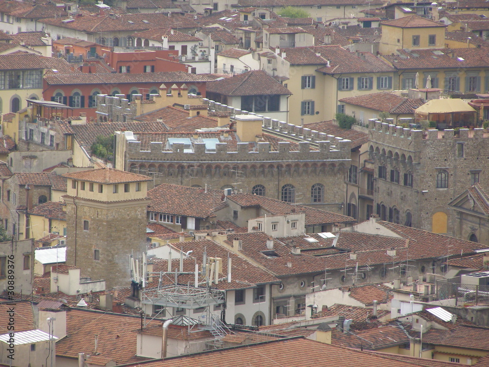 Florence - aerial view from the top of the Cathedral dome (BHrunelleschi's dome)