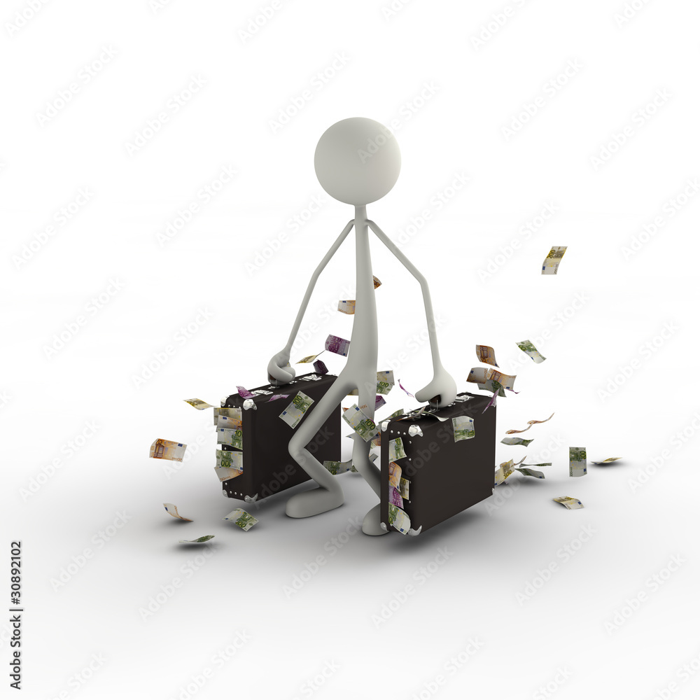 Stickman Geldkoffer Stickman Geldkoffer