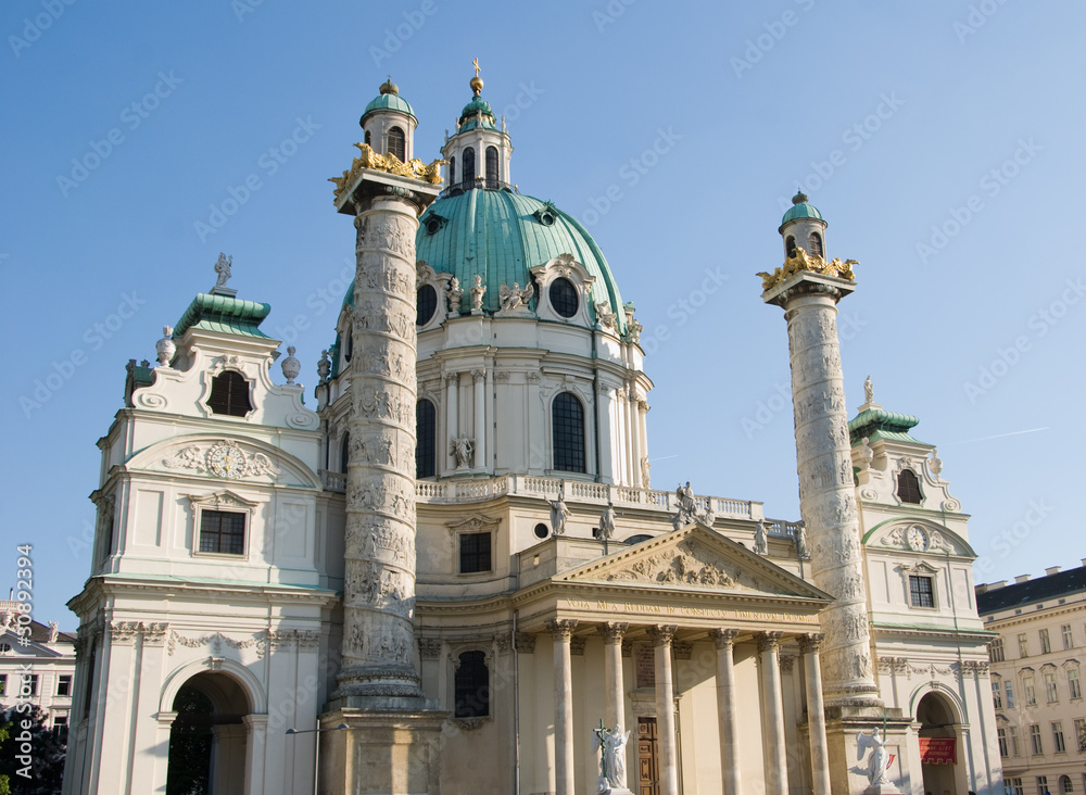 St. Charles's Church in Vienna - Outside