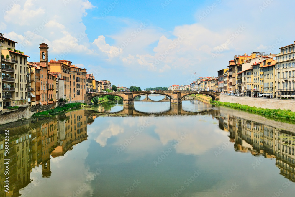 Arno river in Florence of Italy