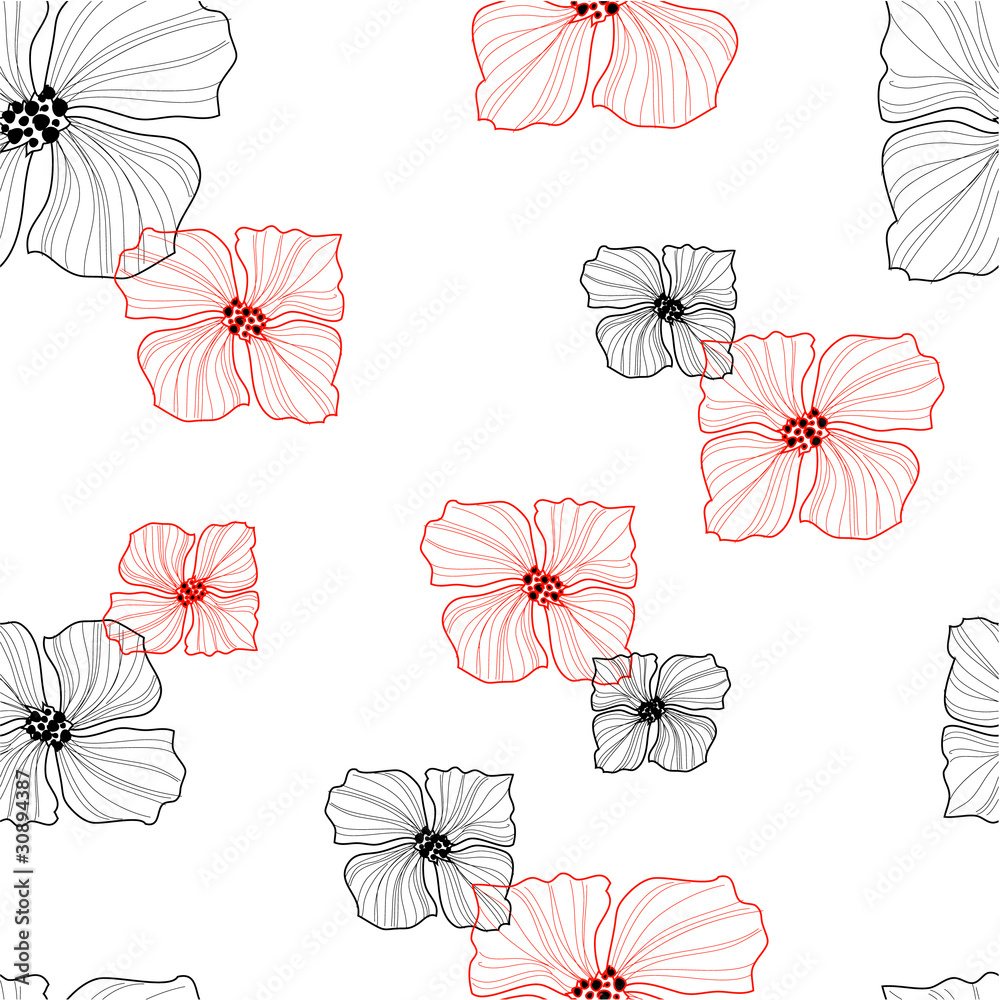 Flowers seamless retro pattern Flowers seamless retro pattern