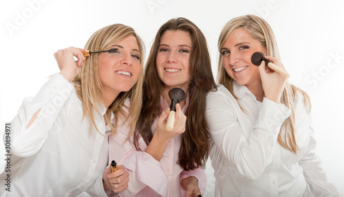 Girls preparing to go out