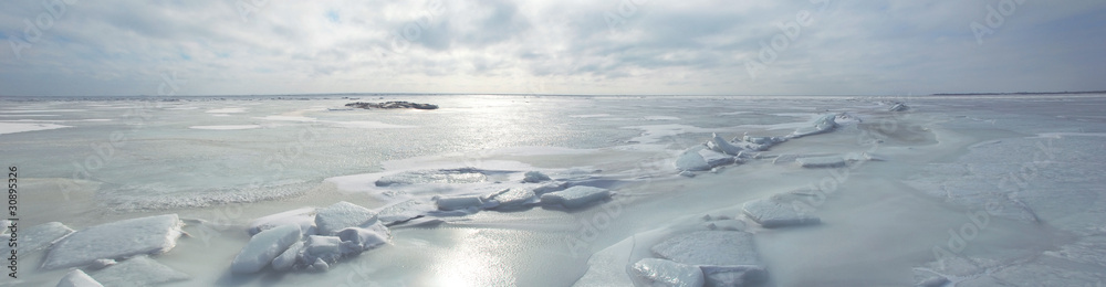 Frozen sea.