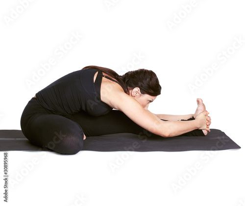 yoga excercising Janu shirshasana