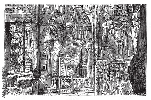 Bas-relief at Abydos, Egypt