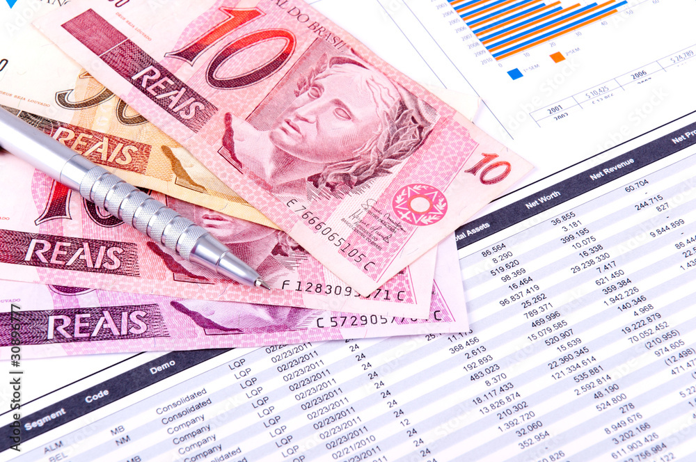 Financial Analysis with charts and Money from Brazil Financial Analysis with charts and Money from Brazil