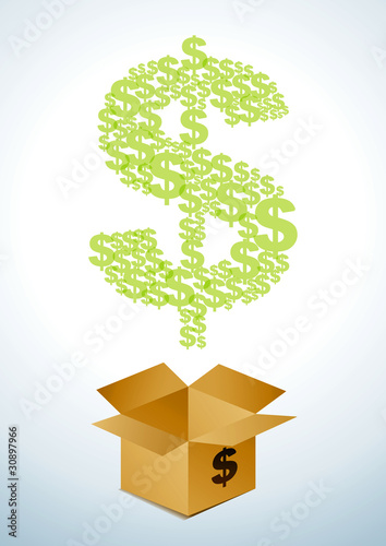 Box of dollars