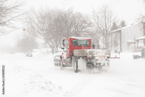 plow in a storm