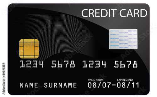 Credit Card design in Black Platinum premium