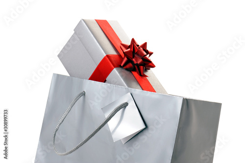 shoppin bag with gift box photo