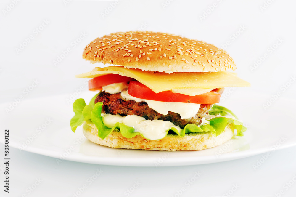 hamburger with cutlet