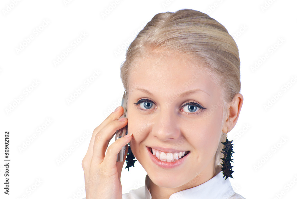 Beautiful businesswoman on the phone. Beautiful businesswoman on the phone.