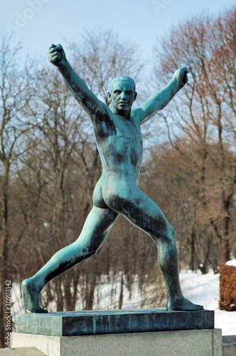 Sculpture at Vigeland Park in Oslo  Norway