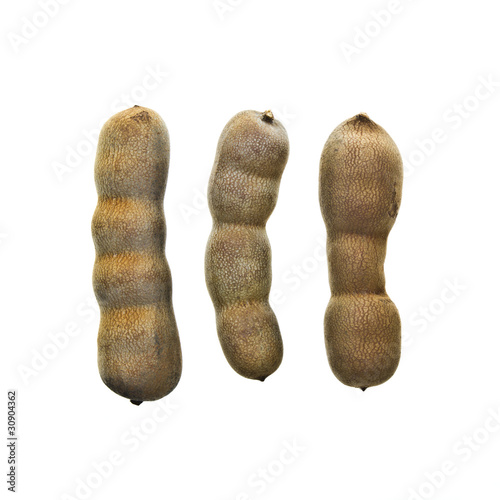 Sweet tamarind isolated on white background