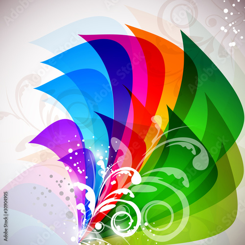 Beautiful multicolor background with decorative elements