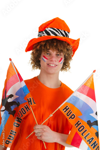 Boy is supporting the Dutch photo