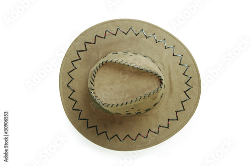 Cowboy hat, isolated on the white background