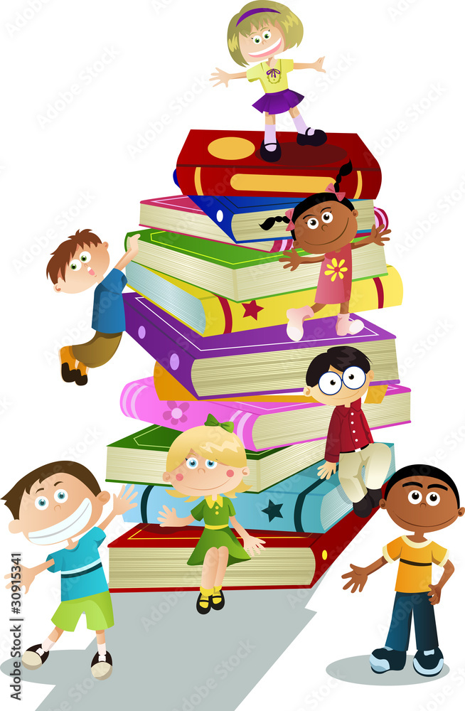 Naklejka premium Children education
