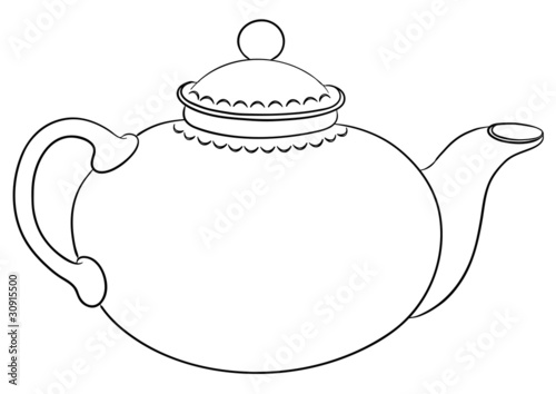 China teapot, contour