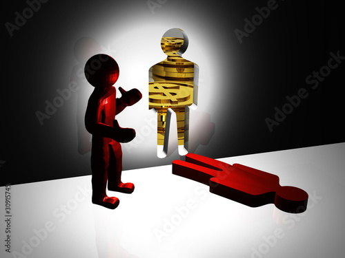 Canvas Print Two red mans