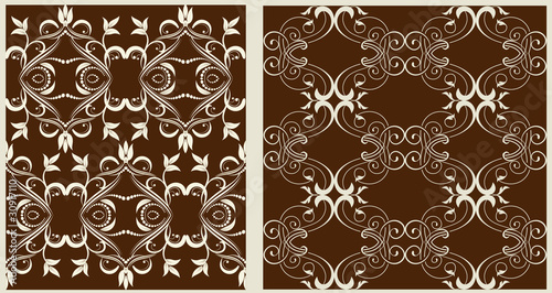 two pattern background for textiles or wallpaper