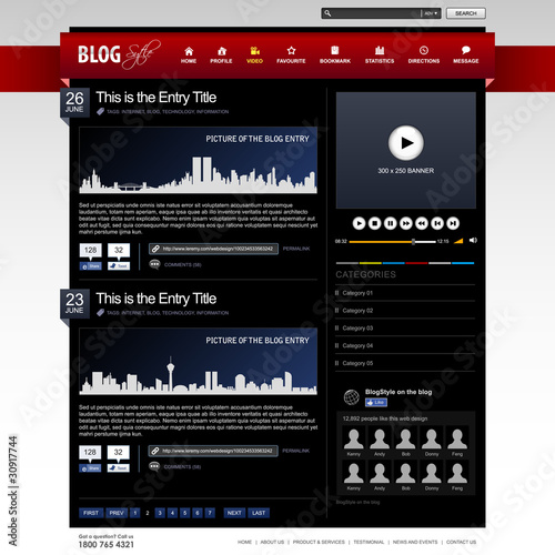 Web Design Website Element Dark Black Template