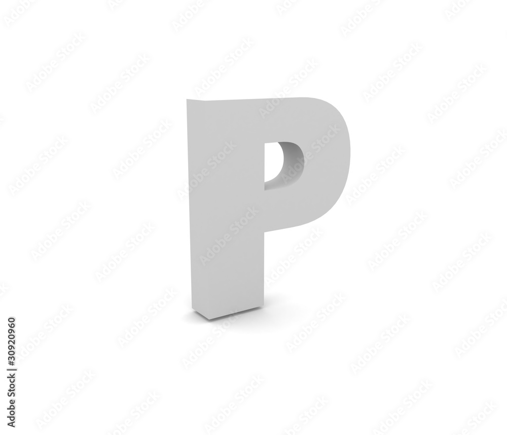 3d Alphabet P