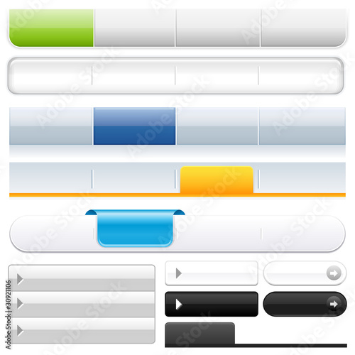 Web Navigation Menu Colored
