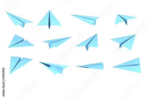 Blue Paper Plane