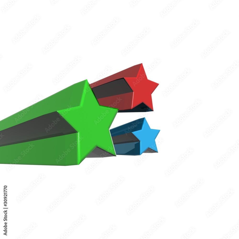 Colorful 3D Stars Colorful 3D Stars