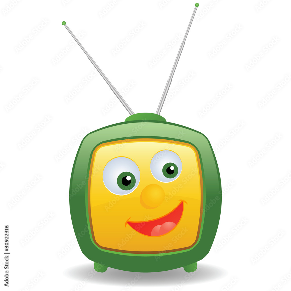 Happy tv, vector illustration EPS version 8 Happy tv, vector illustration EPS version 8