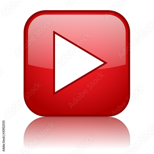PLAY Web Button (watch video view media player icon music live)