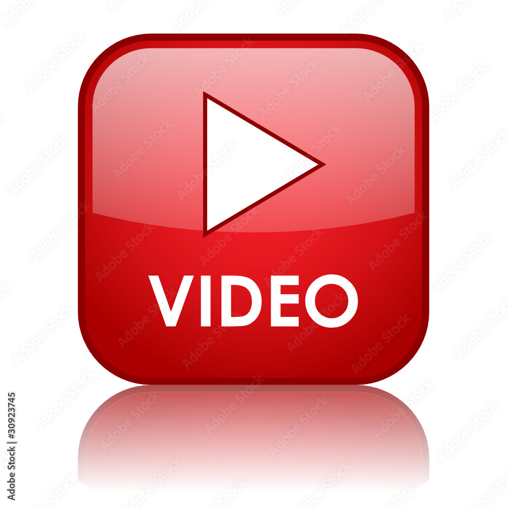 VIDEO Web Button (play watch view media player icon news live)  Stock-Vektorgrafik | Adobe Stock
