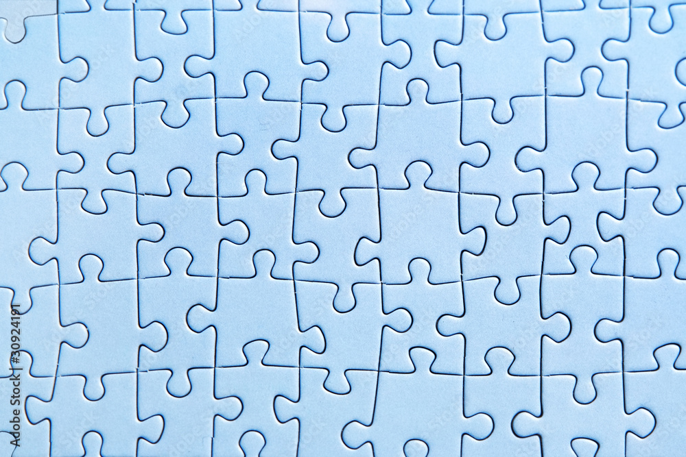 blue photo puzzle texture, view from above blue photo puzzle texture, view from above