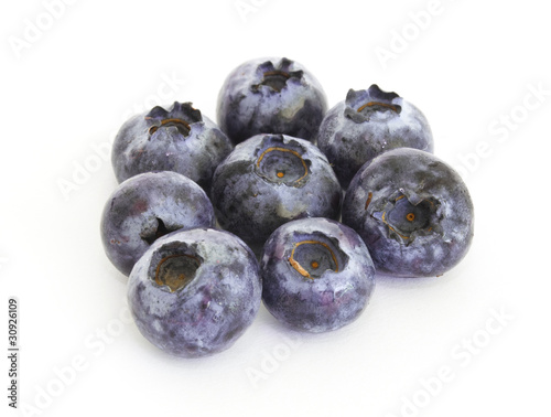 Fresh blueberry on the white background