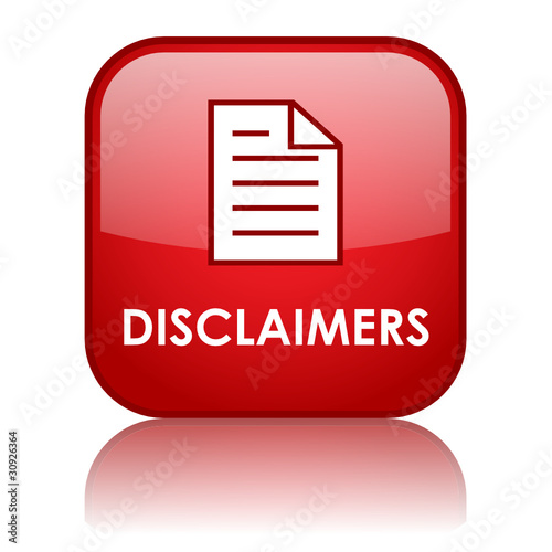 "DISCLAIMERS" Web Button (privacy policy terms and conditions)