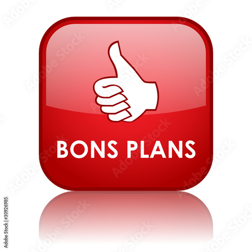 Bouton Web BONS PLANS (bonnes affaires conseils offres soldes)