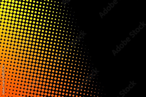 abstrakter Hintergrund Punkte orange/gelb schwarz