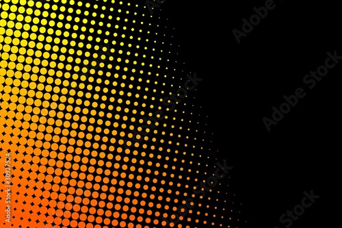 abstrakter Hintergrund Punkte orange/gelb schwarz