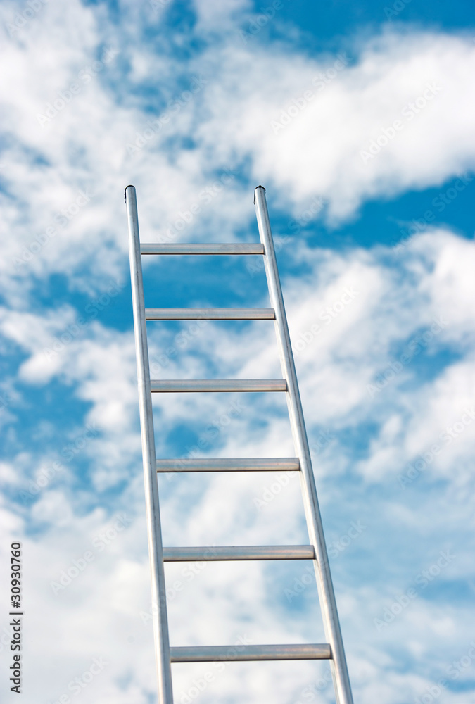 ladder in the blue sky